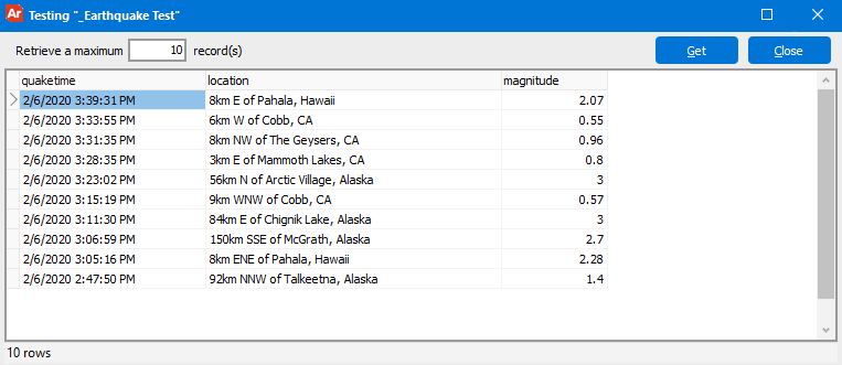 Testing a query to ensure the correct results are returned. 